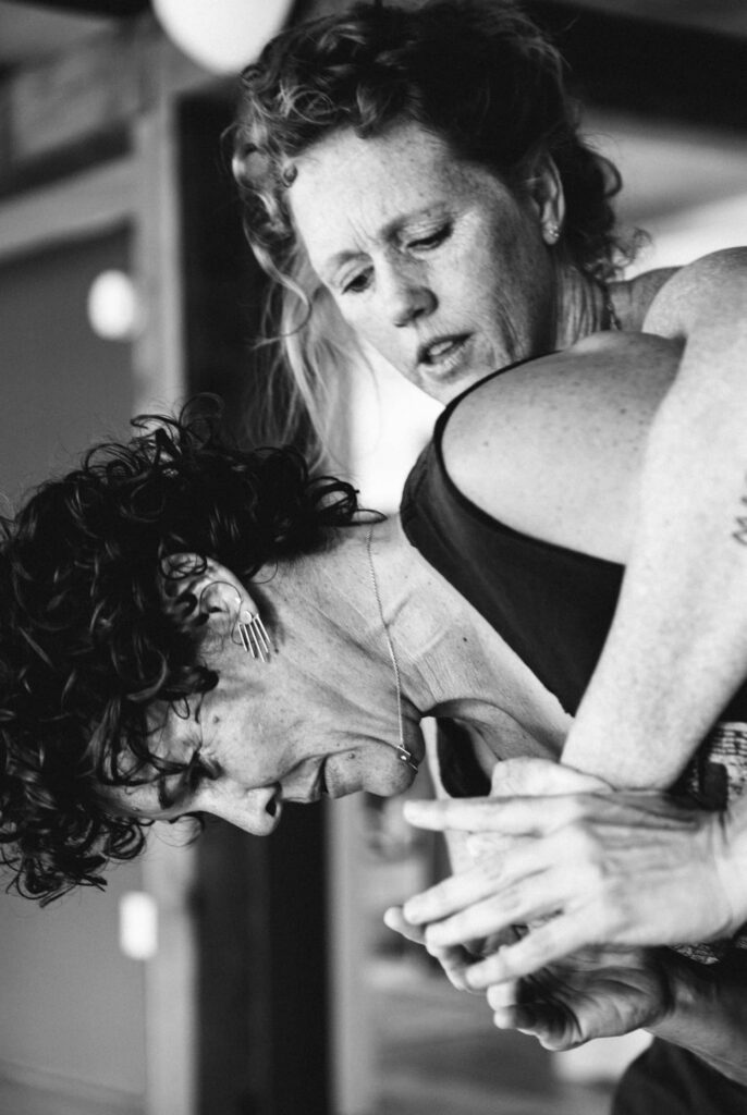 Kimberly Ann Johnson & Jaye Marolla practice Jaguar Fight Club.